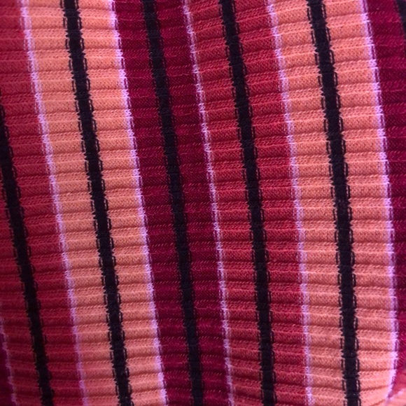 red,orange,yellow, striped crop top - Picture 5 of 5
